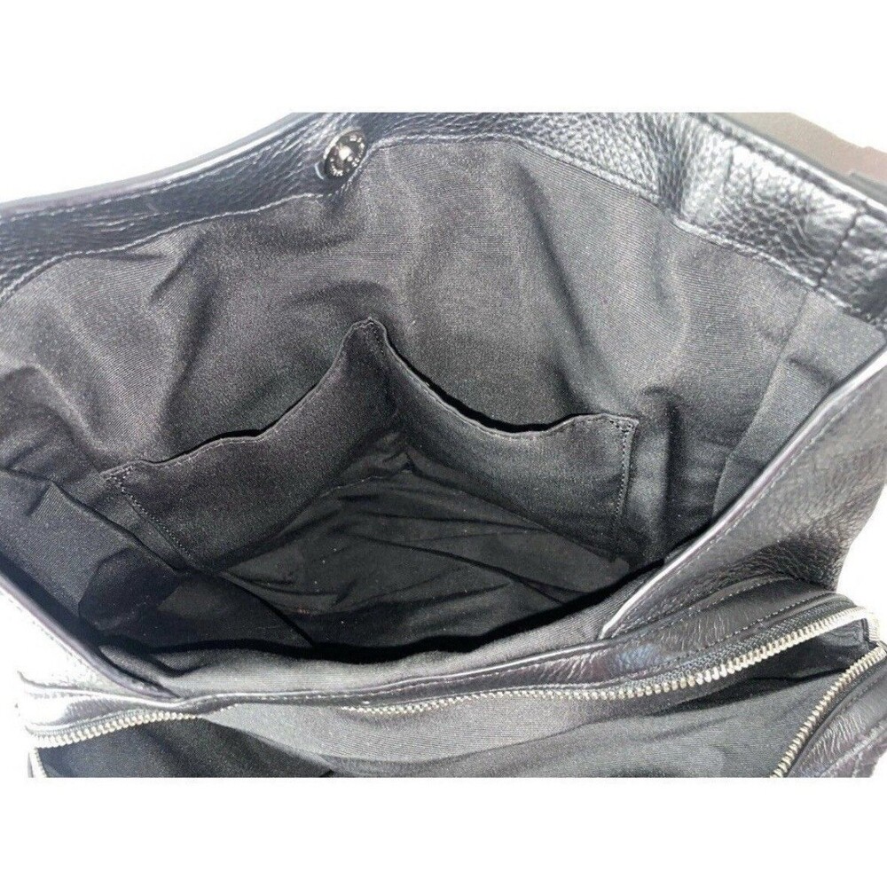 Coach Hallie Pebble Leather Shoulder Bag - Black/Chrome F80268 Soft Leather - Picture 7 of 12